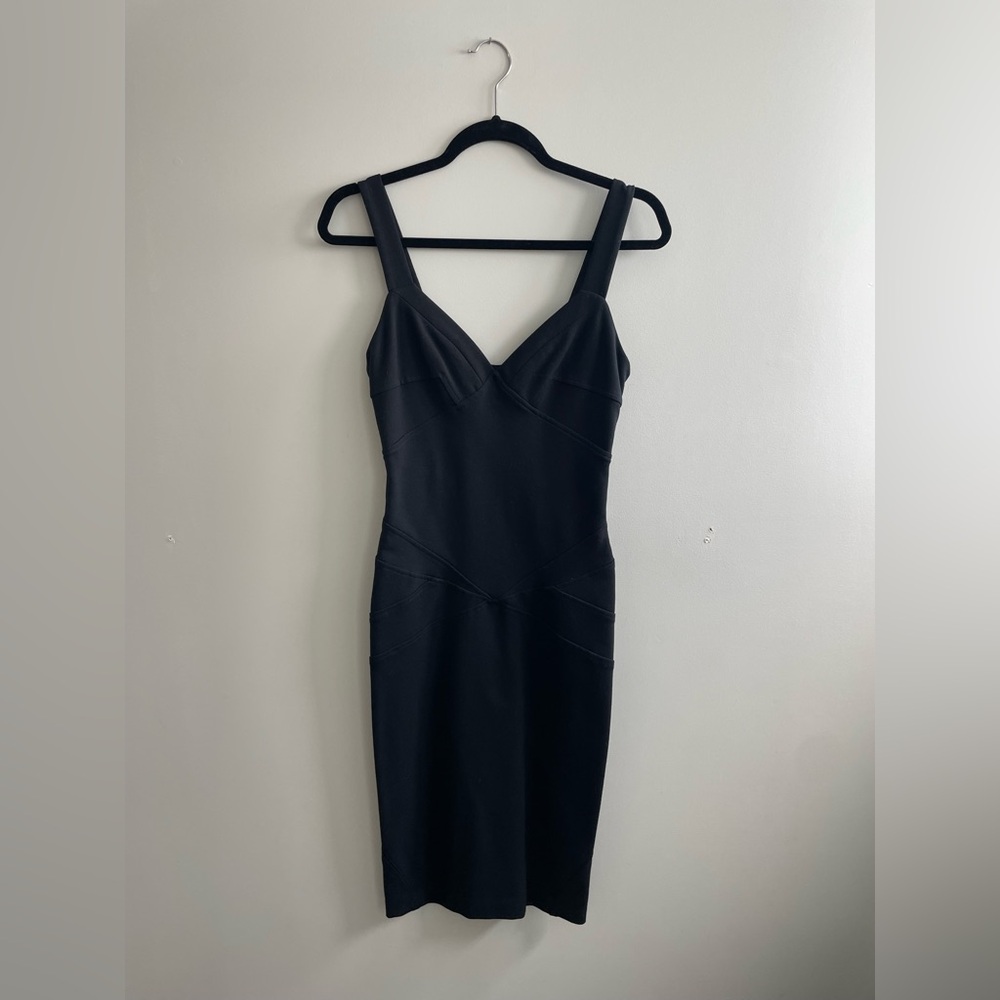 Fitted Diane von Furstenberg little black dress. Size 2.